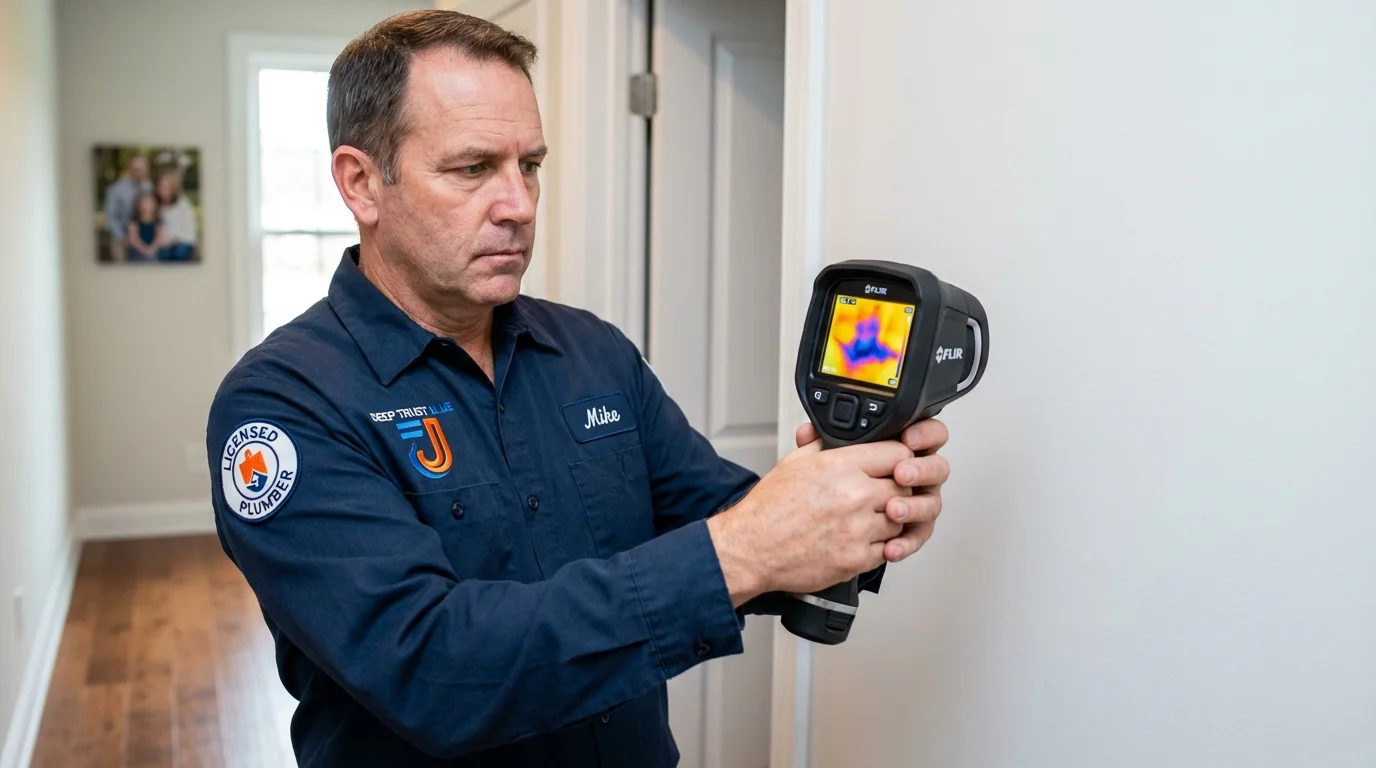 Thermal imaging leak detection by Johns Plumbing LLC in Apex